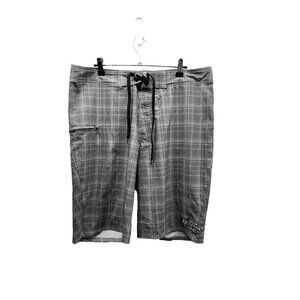 Spyder Surf Mens Boardshorts Plaid Size 34
